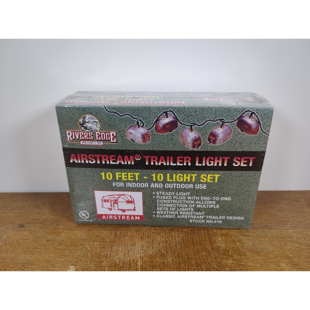 Rivers Edge Airstream Trailer 10 String Light Set 10' Indoor Outdoor New‎ SEALED